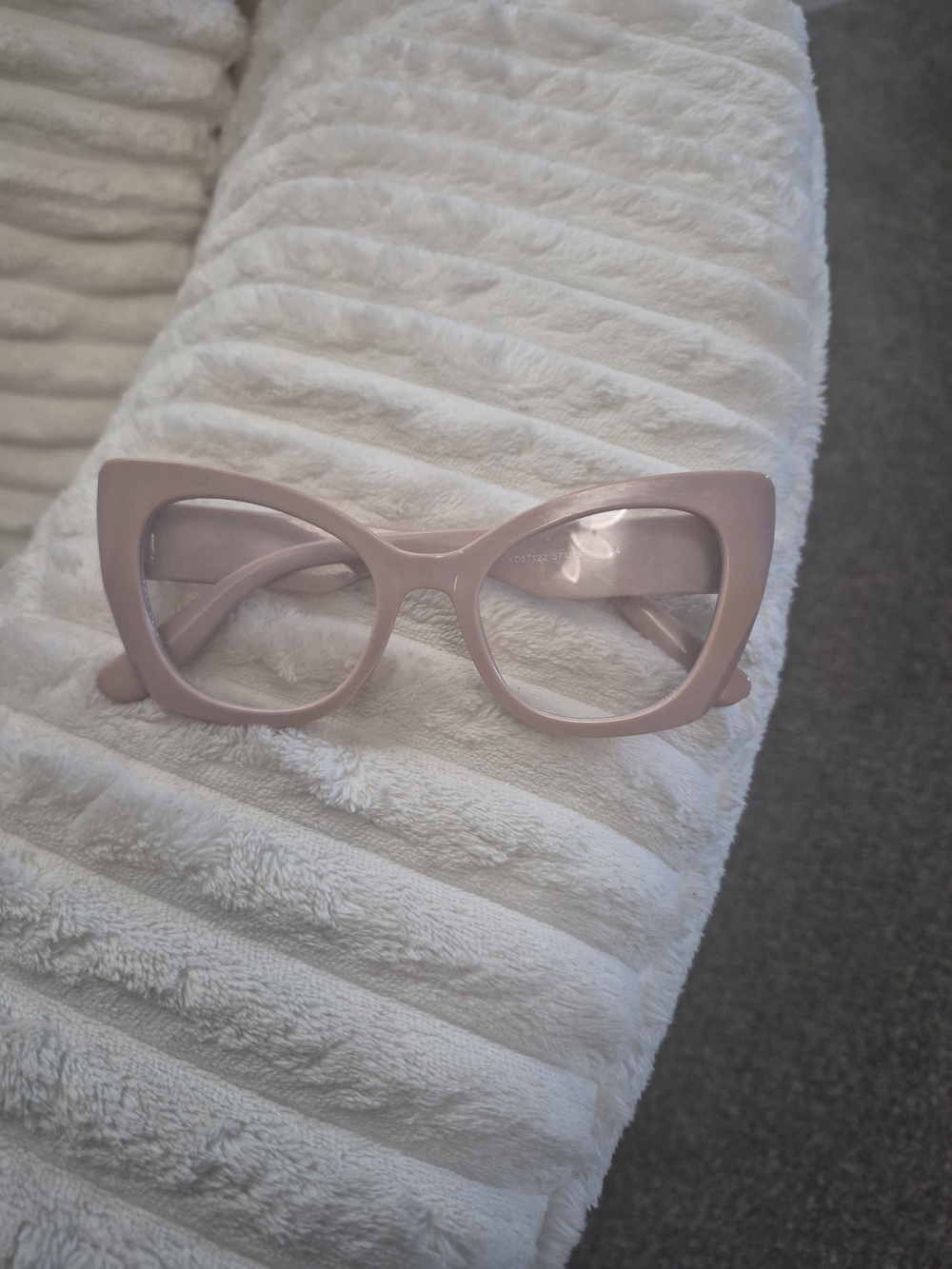 Light Dusty Pink Oversized Cat Eye Glasses